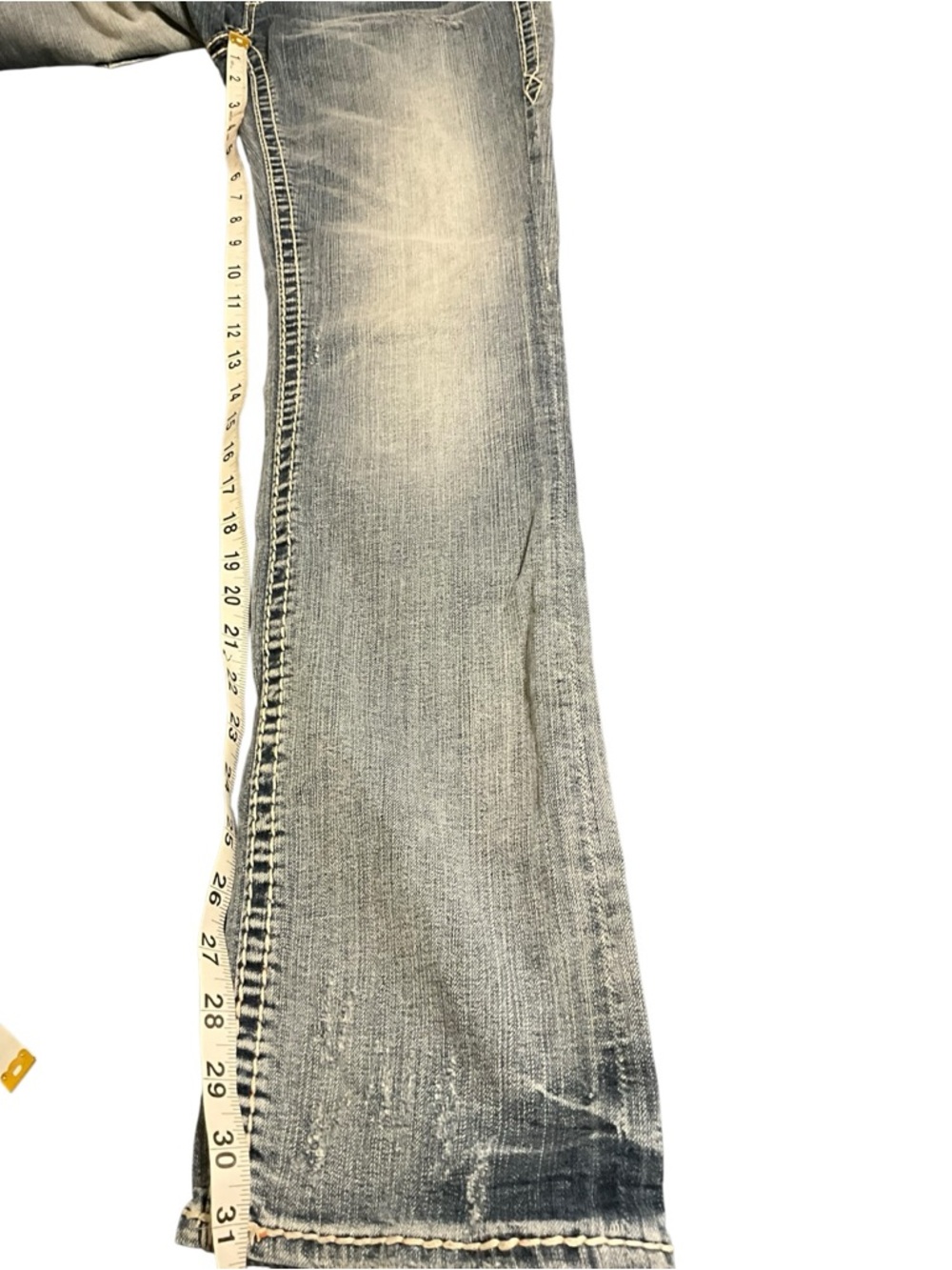 Rock Revival Susan Straight Leg Jeans Size 27 Light Wash Denim EUC - Picture 15 of 16